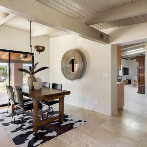 Main home Dining with table that extends for larger groups