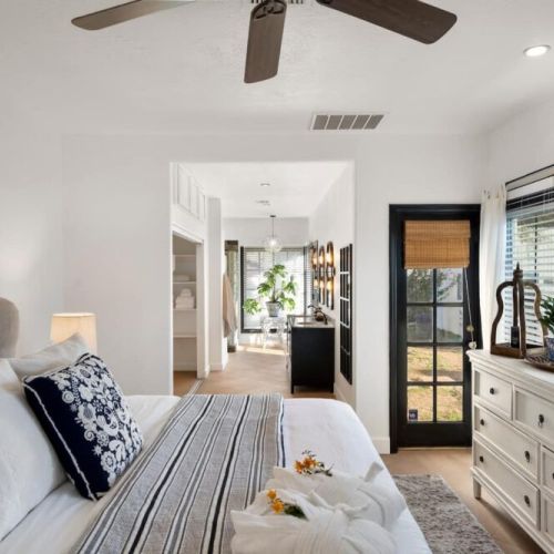 Huge master bedroom with smart TV