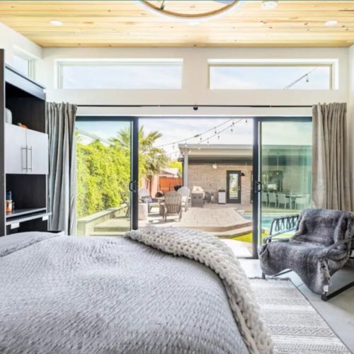 Casita overlooking pool area