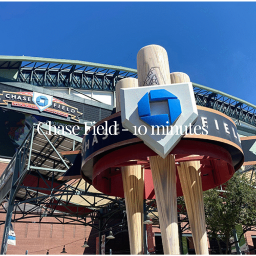 Chase Field is a ten-minute walk