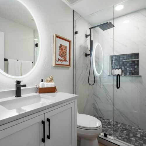Secondary bathroom with walk in shower
